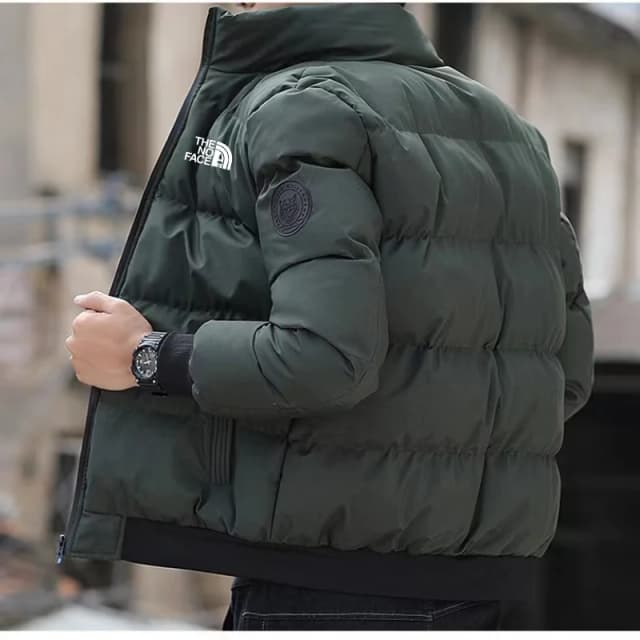 Chaqueta de invierno para hombre, chaqueta cálida con cuello levantado, moda urbana, Parka informal de marca para hombre, abrigo Norte