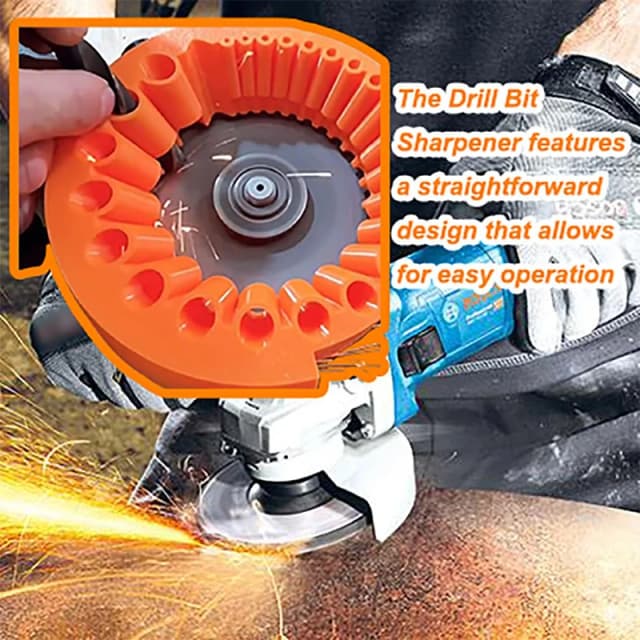 Afilador de brocas para amoladora angular antiapriado, 2-13mm, 20 agujeros con inserciones de rosca de Metal, apto para amoladoras 115/125, renovación de brocas antiguas