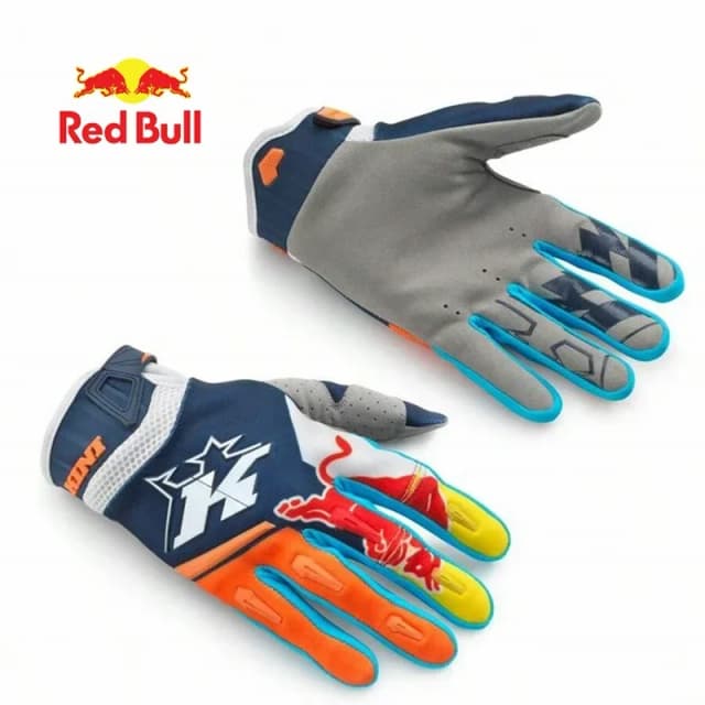 Guantes originales Red Bull para montar en bicicleta, descenso, anticaída, para deportes al aire libre, pantalla táctil, guantes anticaída para motocicleta