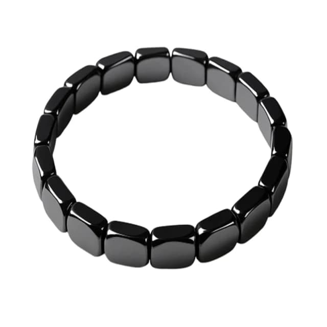 Pulsera de hematita para hombres, recupera tu límite, confianza, piedra de hematita Natural, pulseras curativas elásticas con cuentas, joyería de regalo
