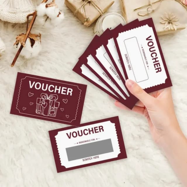 Juego de 60 tarjetas rasca y gana, diseño revelador de vale de regalo DIY, para bodas, fiestas de cumpleaños, festivales de juegos, lotería