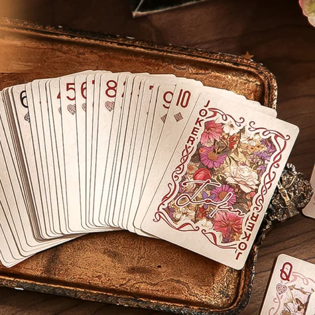 Mr. Paper 55 Uds. Naipes de jardín secreto, baraja coleccionable Floral de intage, cartas de juego de estilo literario, regalo de papelería creativo