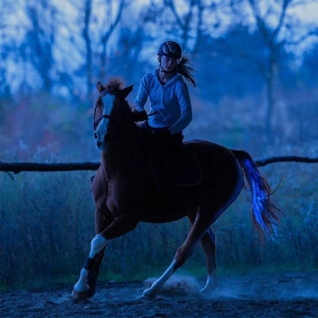 100CM recargable LED cola de caballo luces USB decoración tubos luminosos arnés de caballo ecuestre deporte al aire libre parpadeante Ridin