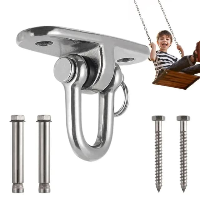 Placa de ojo colgante para hamaca oscilante, 360 Soportes giratorios, acero inoxidable 304, hebilla de barco de entrenamiento de fuerza oscilante, gancho de Hardware