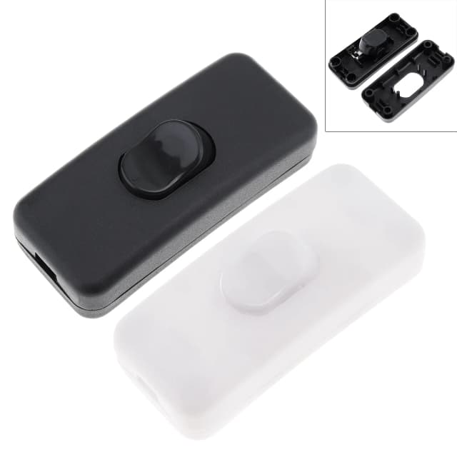 Interruptor basculante intermedio, lámpara de mesa, lámpara de cama en línea, 303, negro/blanco