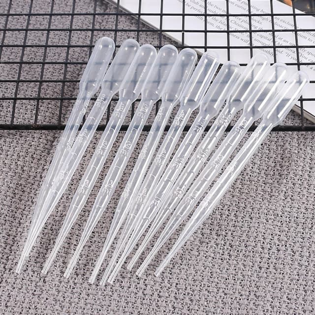 Pipetas de plástico de 3ml, goteros de transferencia transparentes, fundición de resina epoxi, experimento científico, extracción de líquidos, 10/100 Uds.