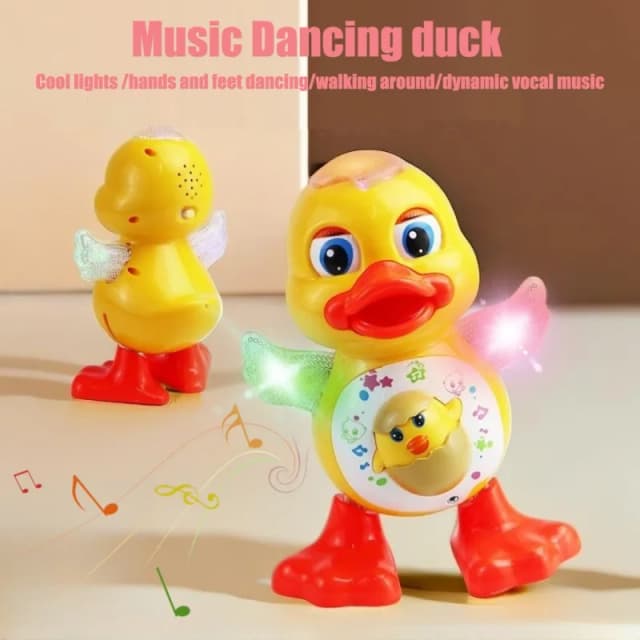 Juguete de pato bailando eléctrico, Animal Musical interactivo con luces intermitentes, regalo educativo para niños