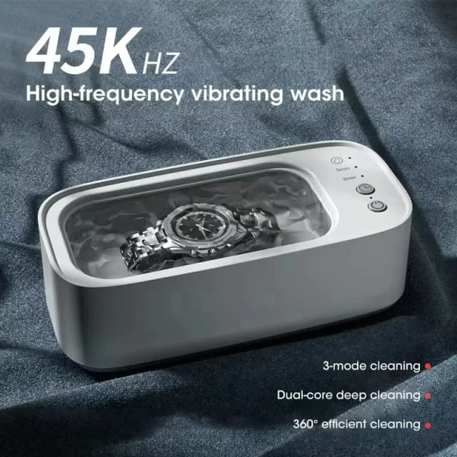 Máquina de Limpieza Ultrasónica Mini, Limpieza por Vibración de Alta Frecuencia, Ajustable, para Gafas, Joyas, Chupetes, Herramienta de Limpieza Rápida
