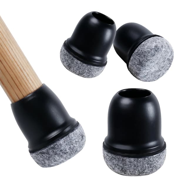 Protectores de silicona para patas de silla, almohadillas para pies de mesa y sofá de fieltro envuelto, antideslizantes, reducen el ruido para suelos de madera dura, 16 Uds.