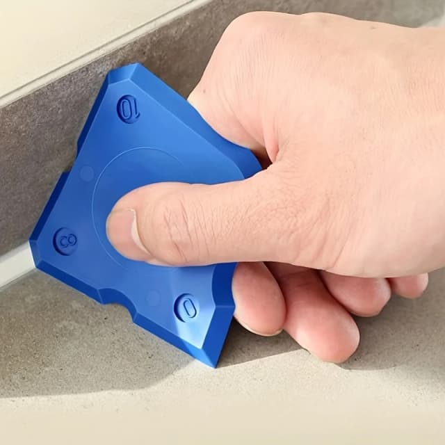 Raspador de cemento de vidrio de silicona, herramienta removedora de lechada selladora para acabado del hogar, espátula de mano para calafateo y limpieza, 4 Uds.